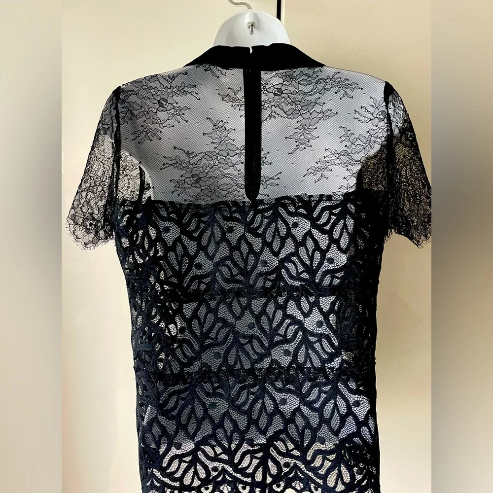 Sandro black lace Peter Pan collar Rosen blouse size 3 - Picture 5 of 7